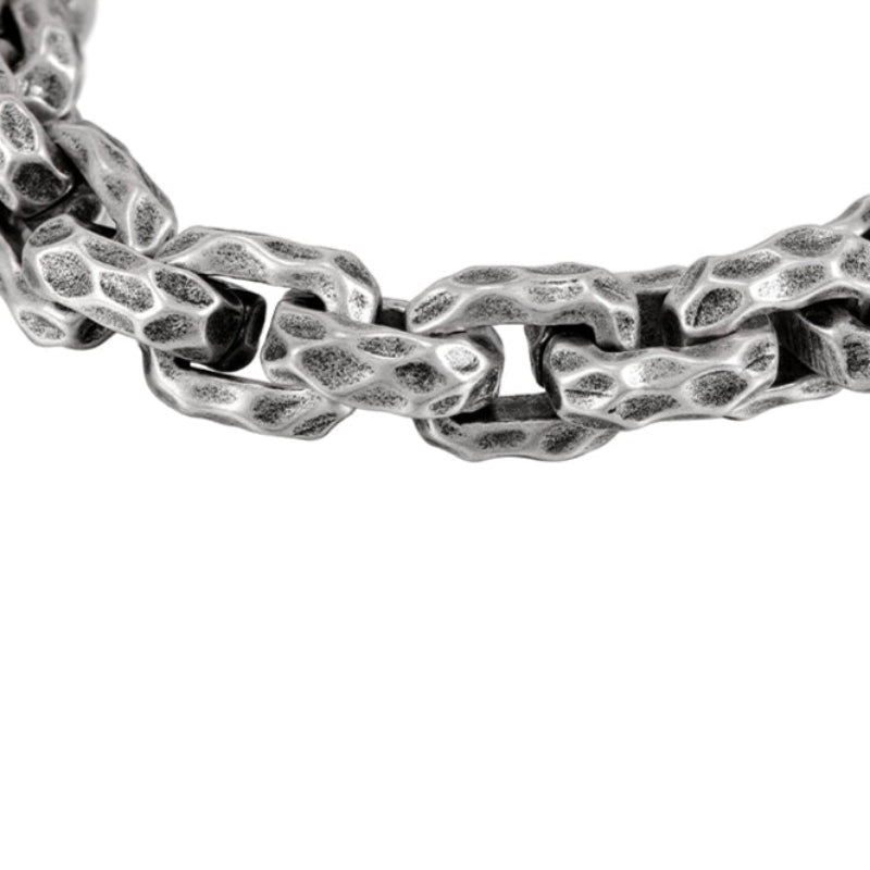 Pulseira Premium em Aço Titânio Texturizado