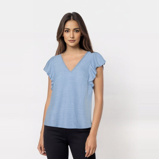 TOP COM DECOTE EM V MELONY Orgânico