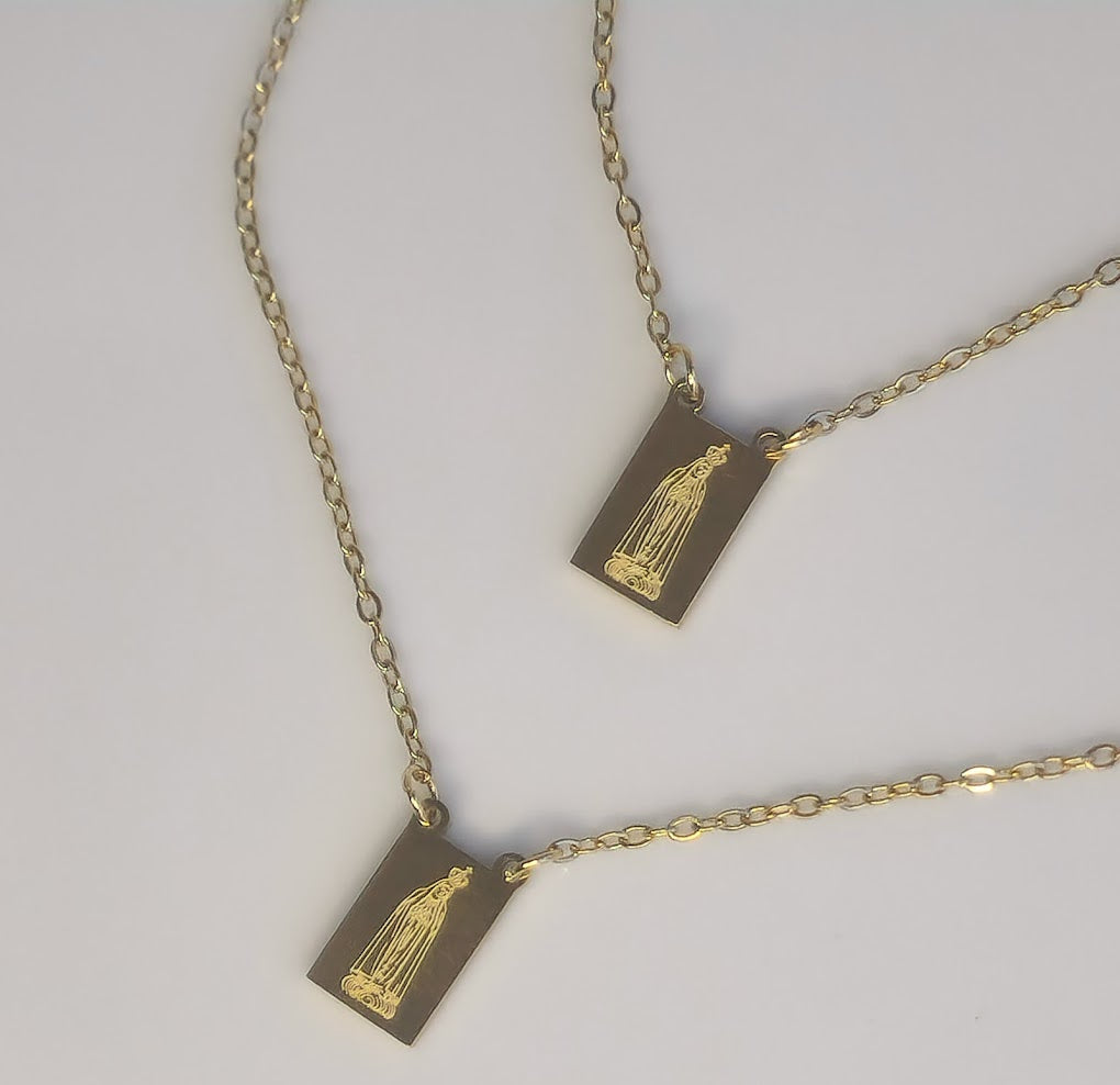 Our Lady of Fatima Stainless Steel Scapular