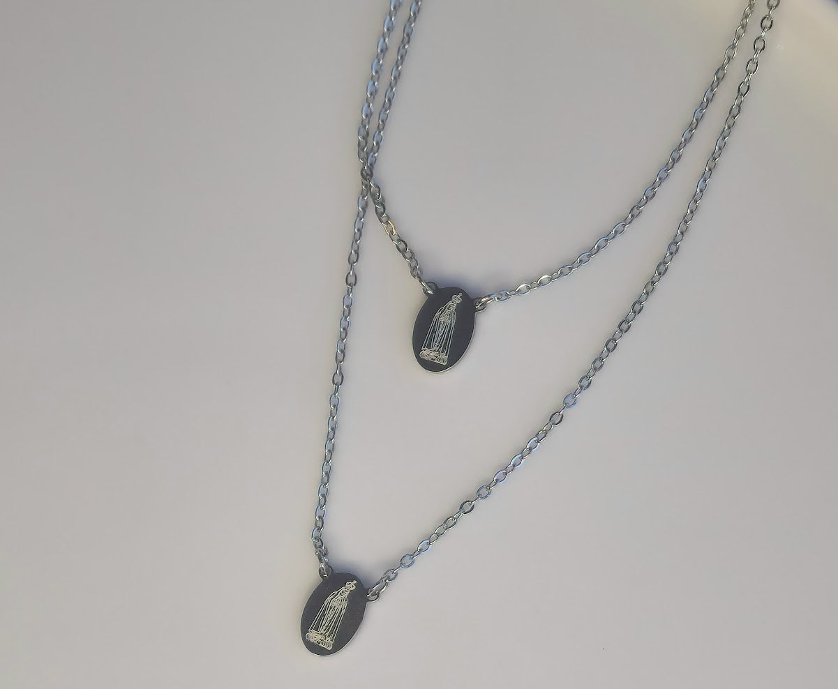 Our Lady of Fatima Stainless Steel Scapular