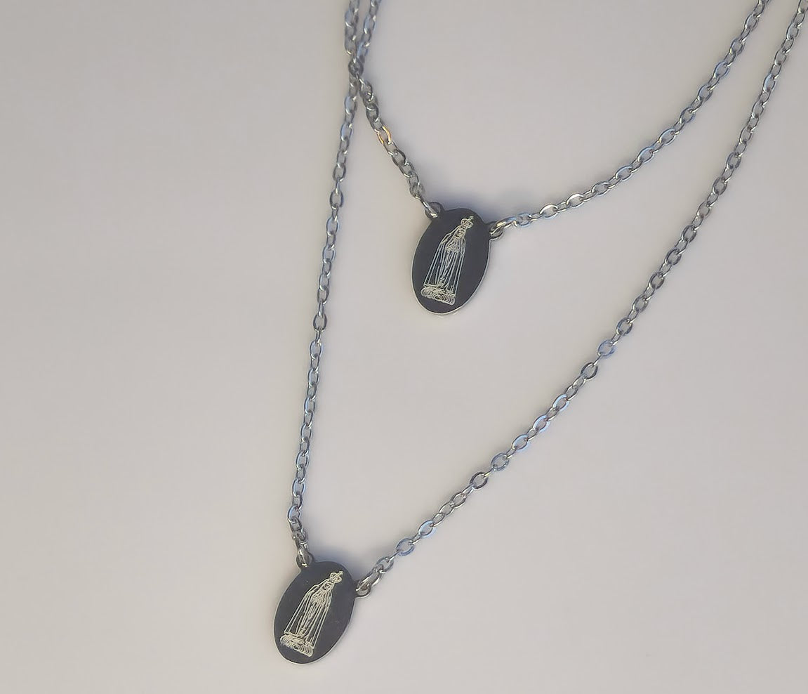 Our Lady of Fatima Stainless Steel Scapular
