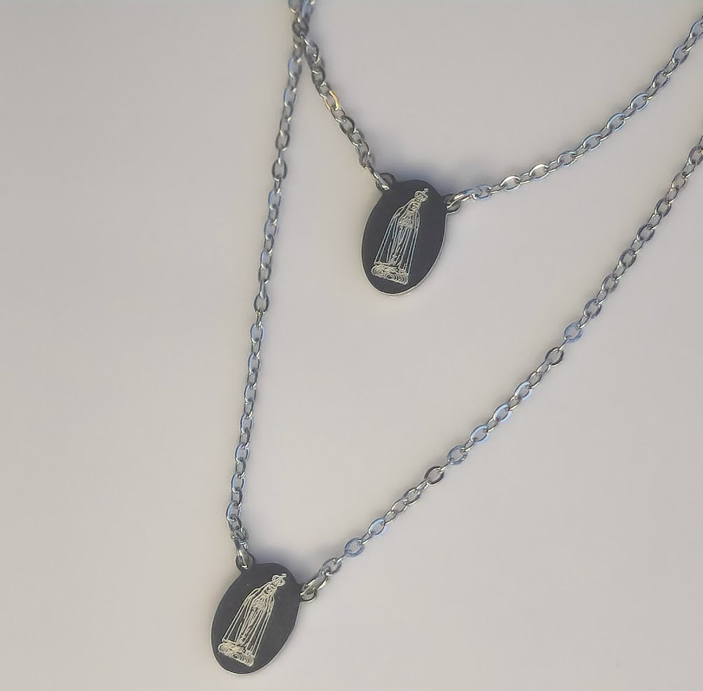 Our Lady of Fatima Stainless Steel Scapular