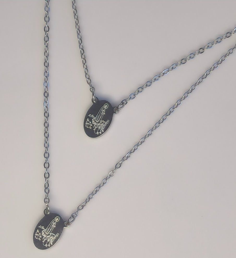 Our Lady of Fatima Stainless Steel Scapular