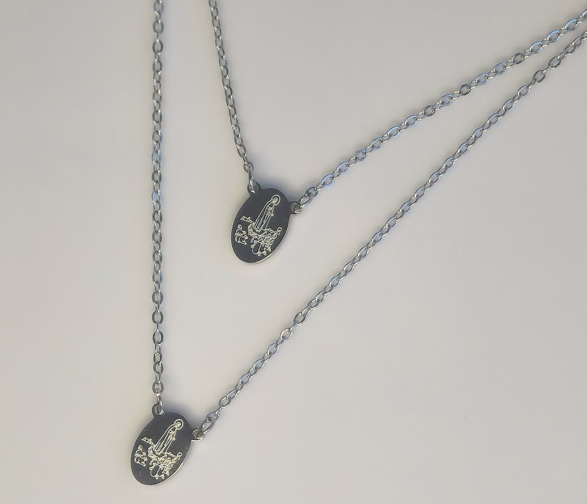 Our Lady of Fatima Stainless Steel Scapular