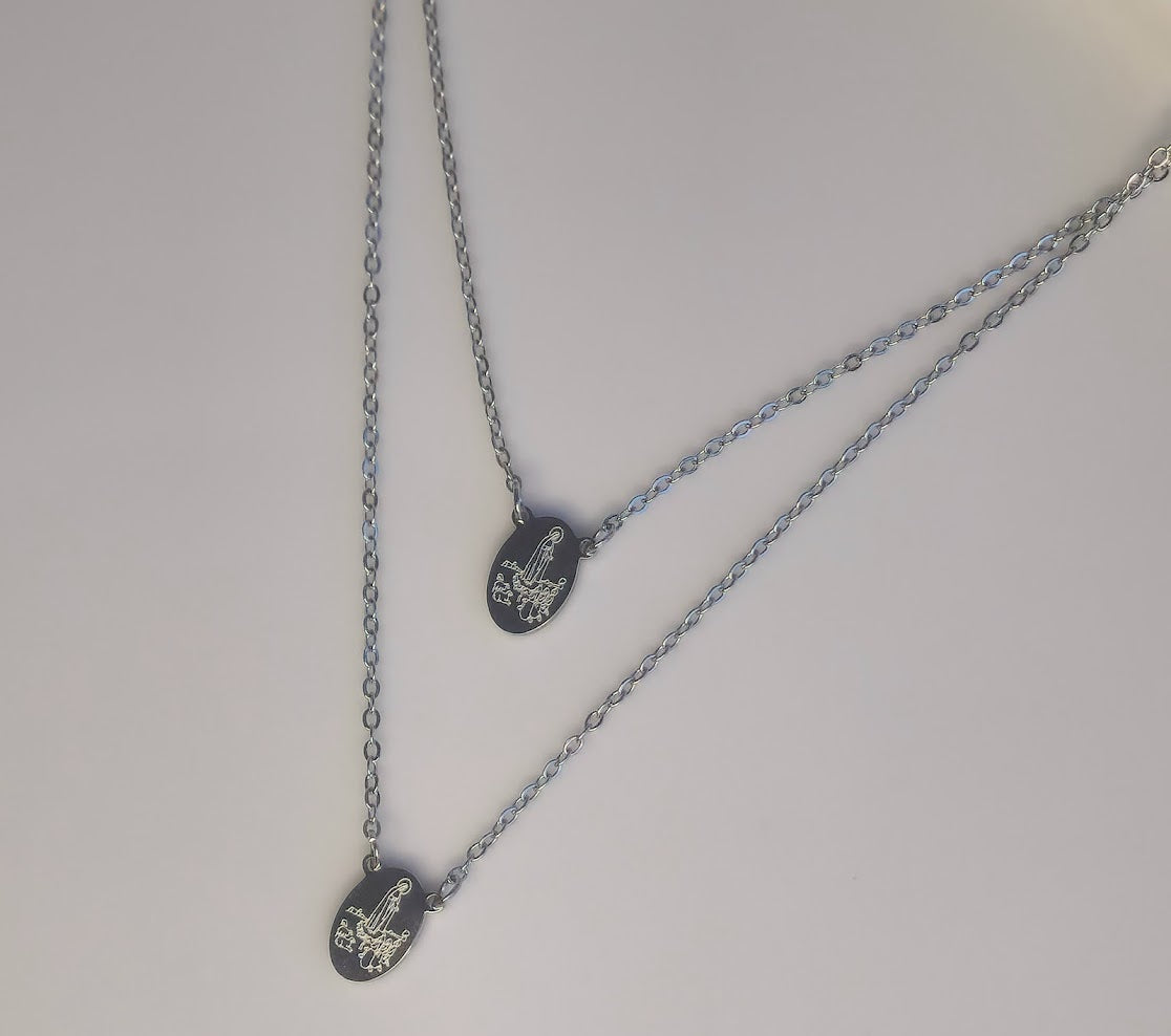 Our Lady of Fatima Stainless Steel Scapular