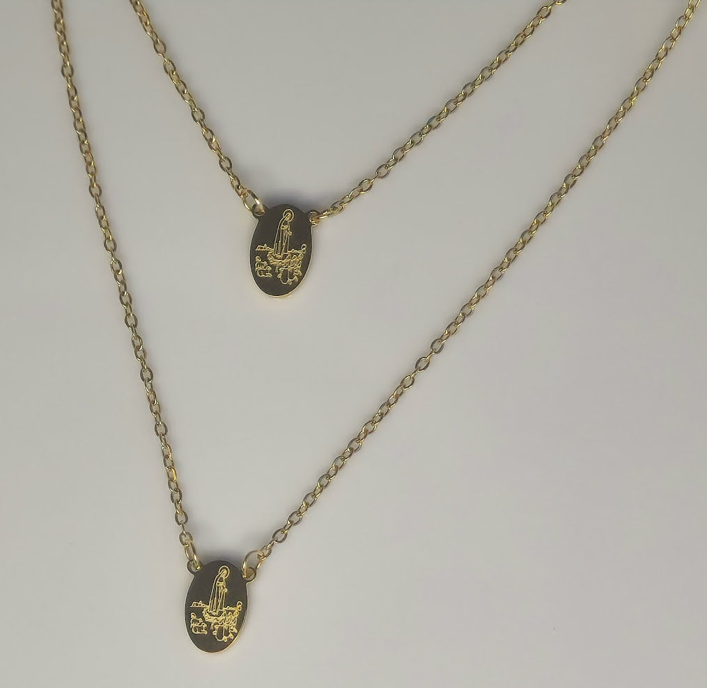 Our Lady of Fatima Stainless Steel Scapular