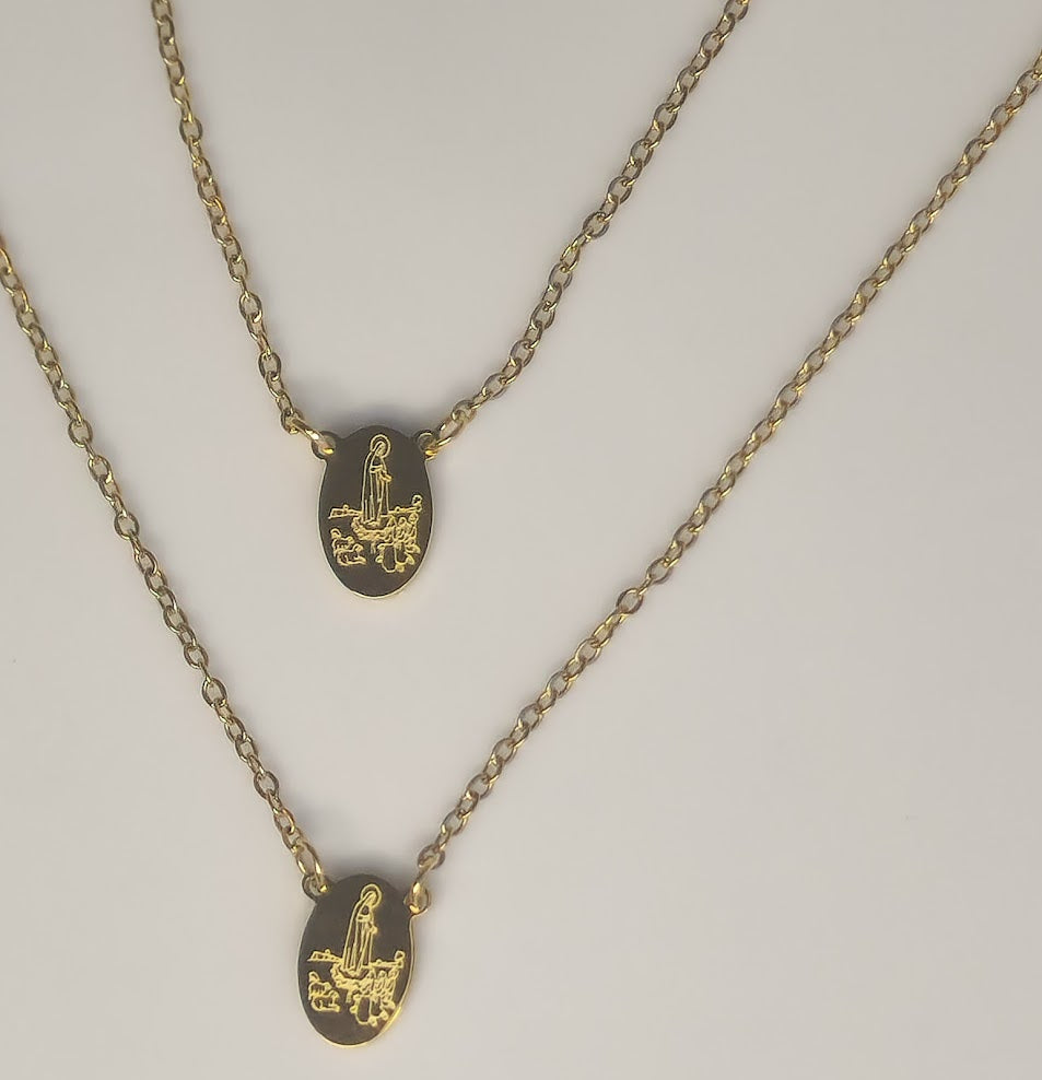 Our Lady of Fatima Stainless Steel Scapular