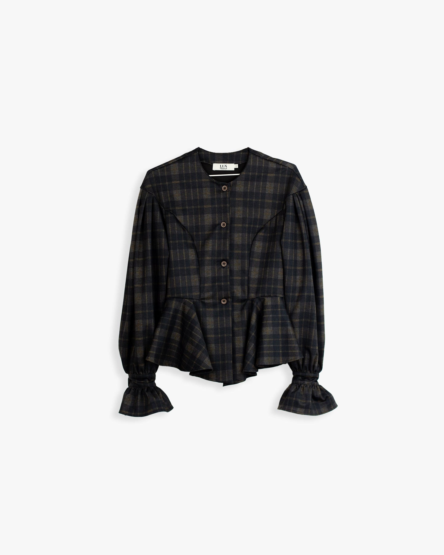 Blusa/Casaco Vichy com capuz | Mel