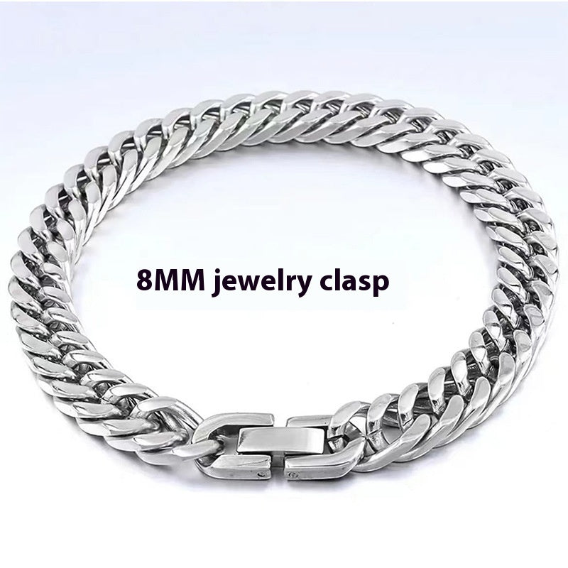 Pulseira de Corrente em Aço Titânio