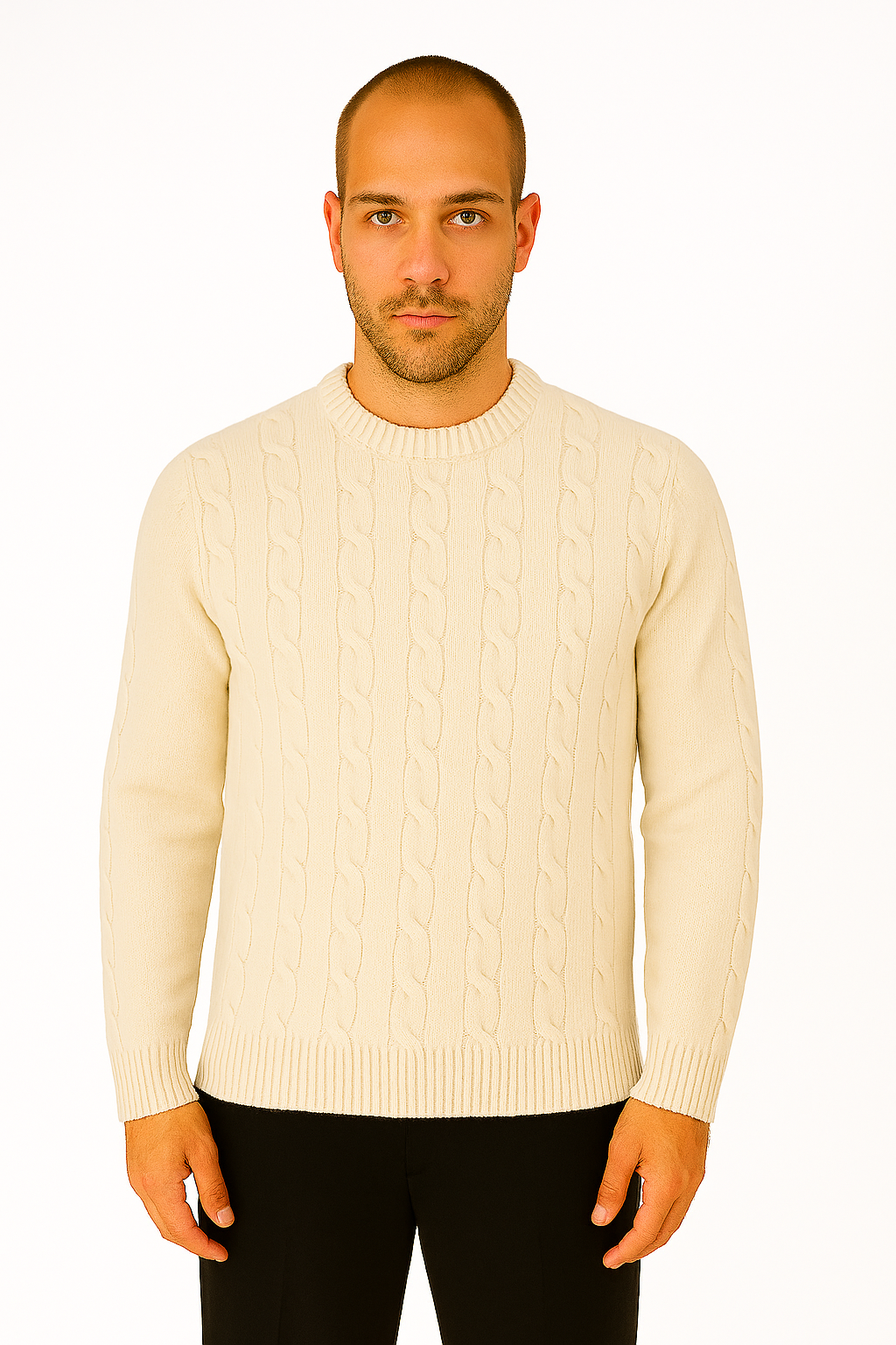 CREWNECK CABLE KNIT - ESCAPISM