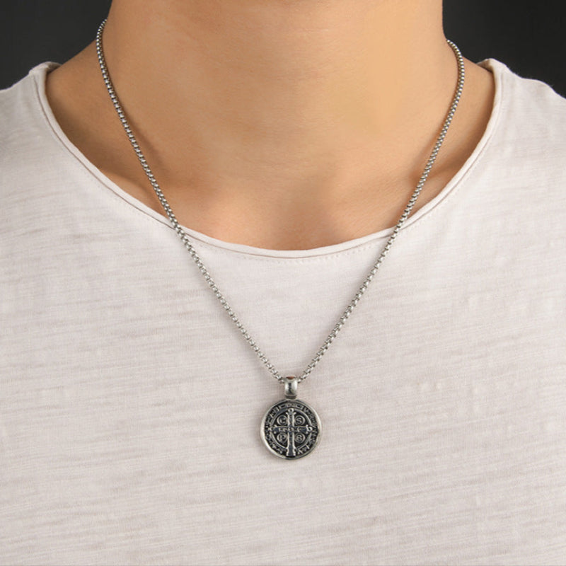 Colar São Bento em Aço Inoxidável