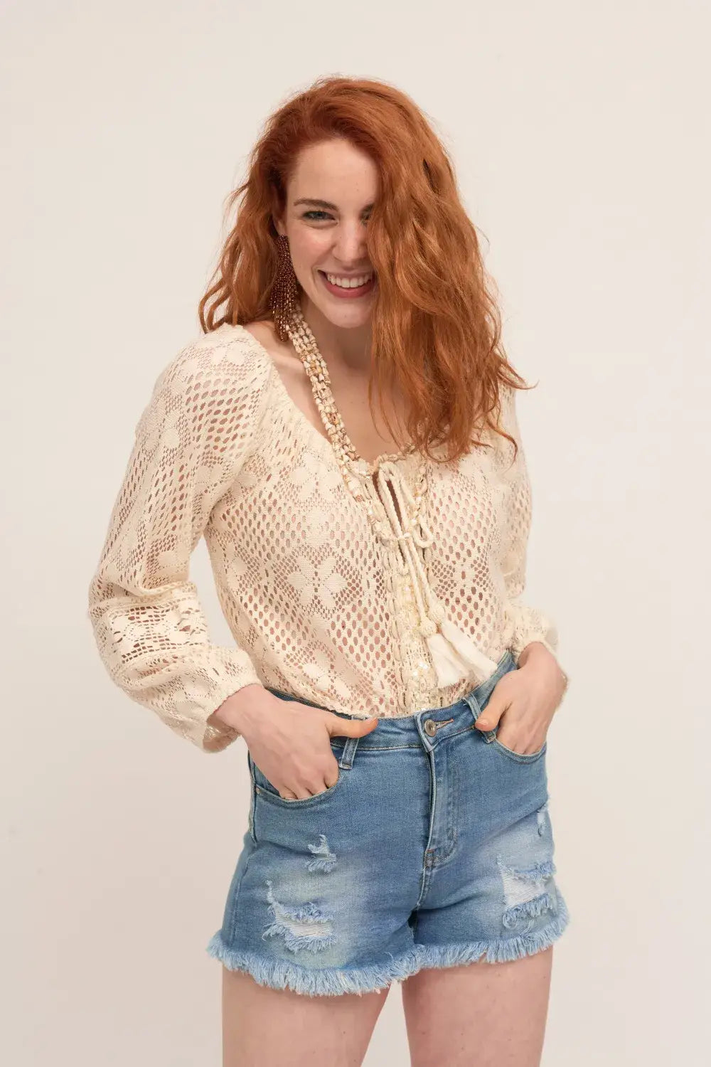 Hand Embroidered Charm Top