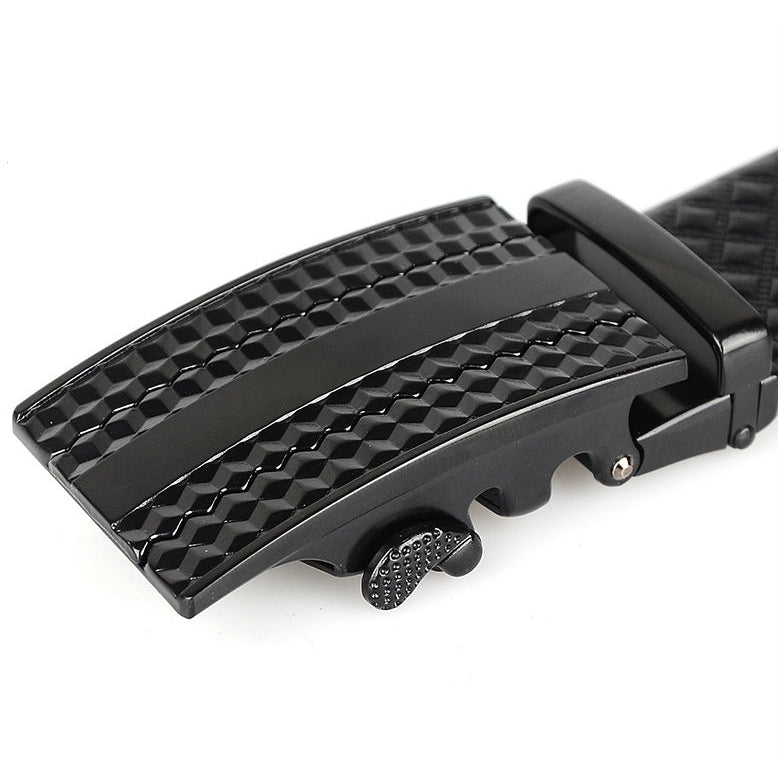 Cinto com Fivela Automática em Pele Genuína para Homem