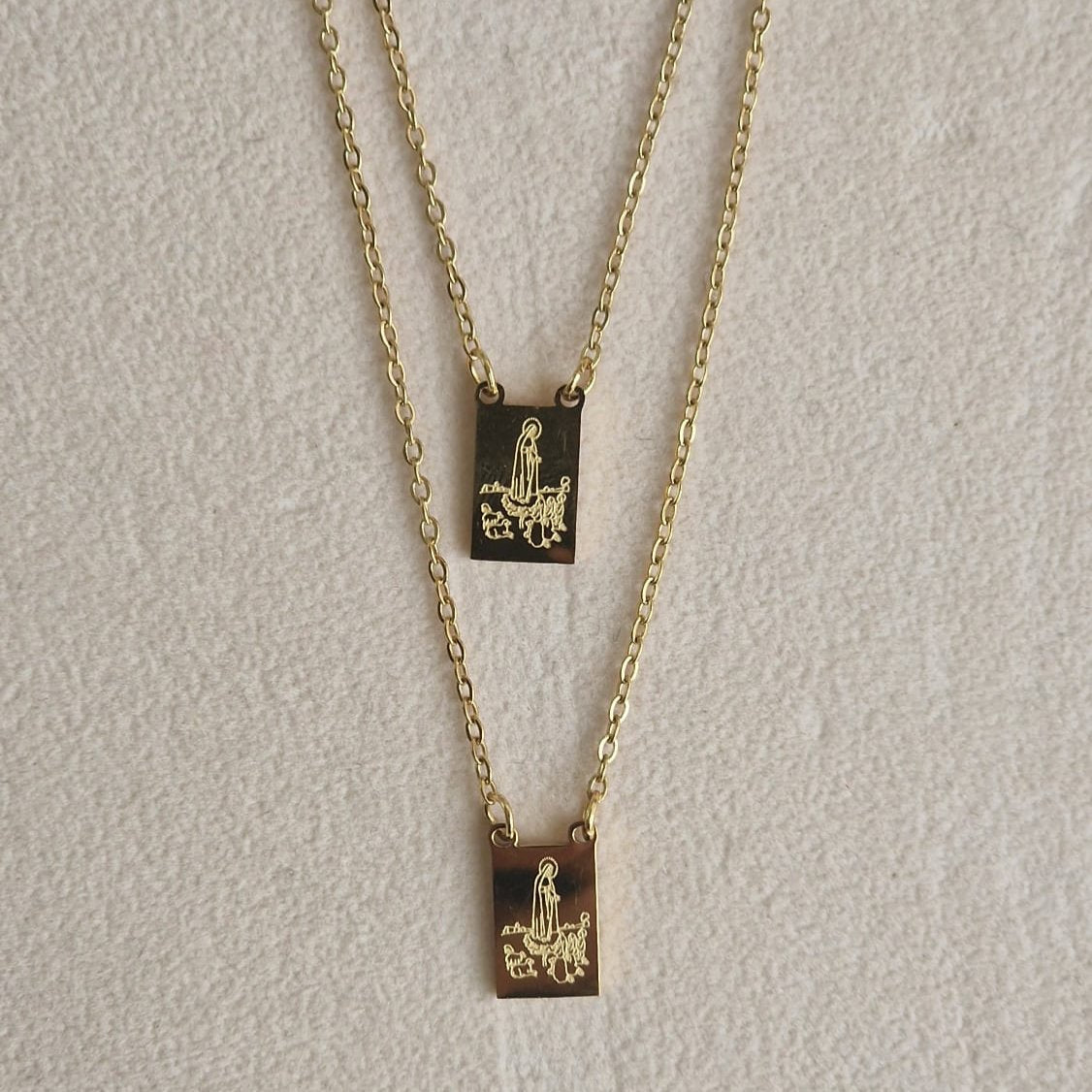 Our Lady of Fatima Stainless Steel Scapular