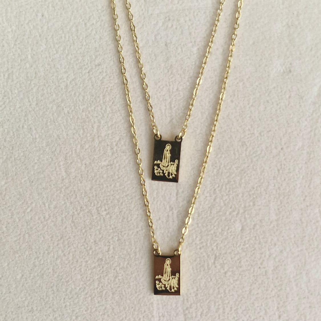 Our Lady of Fatima Stainless Steel Scapular