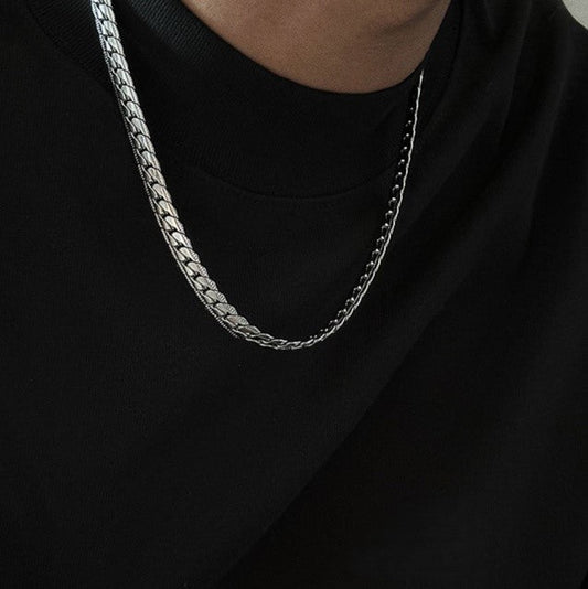 Colar Cubano em Aço Inoxidável 316L