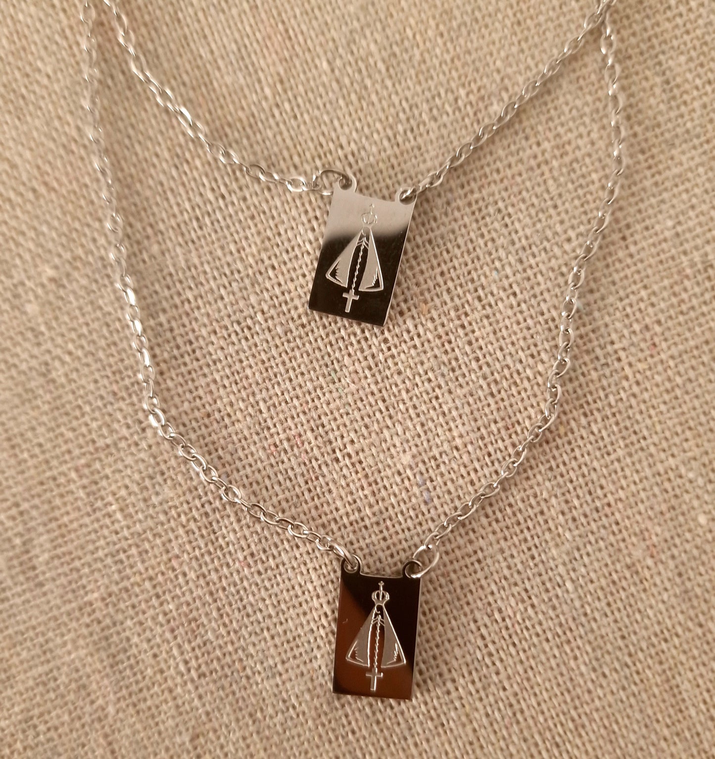 Our Lady of Fatima Stainless Steel Scapular