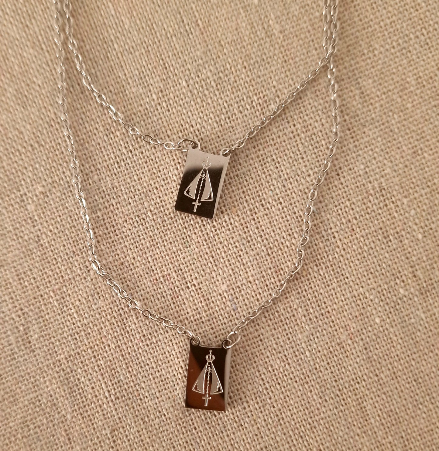 Our Lady of Fatima Stainless Steel Scapular