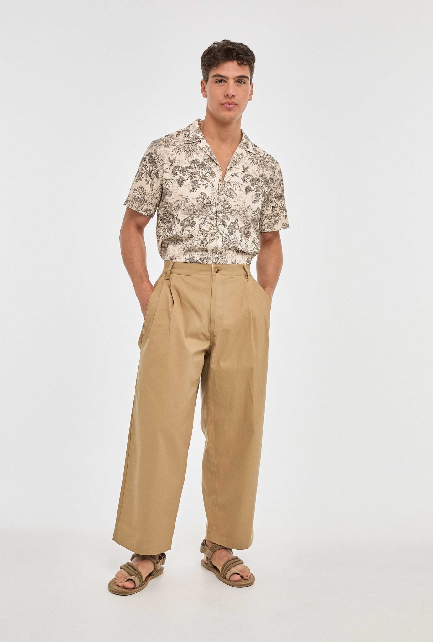 Camisa Masculina Estampada – 100% Algodão
