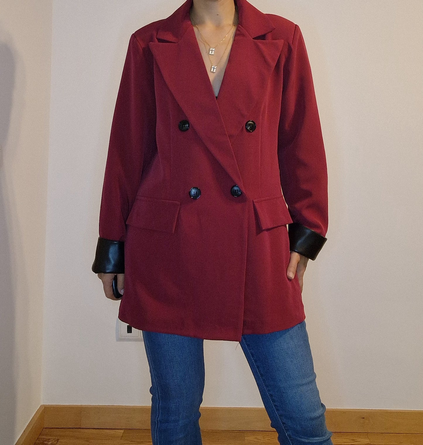 Blazer Bordeaux forrado