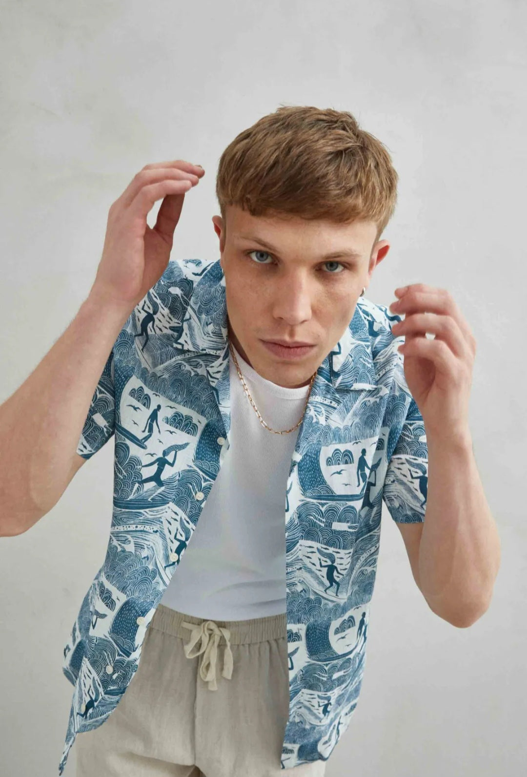Camisa Estampado Praia - NOVA COLEÇÃO