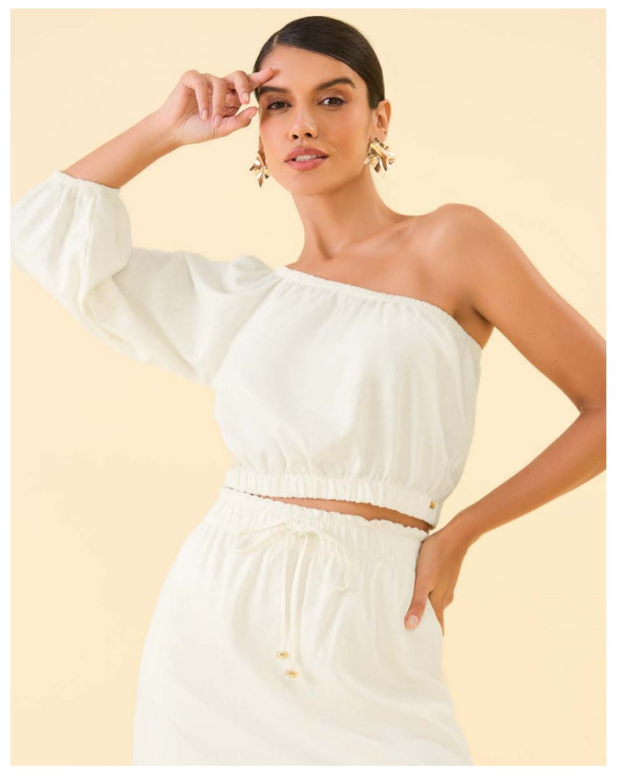 Blusa branca linho