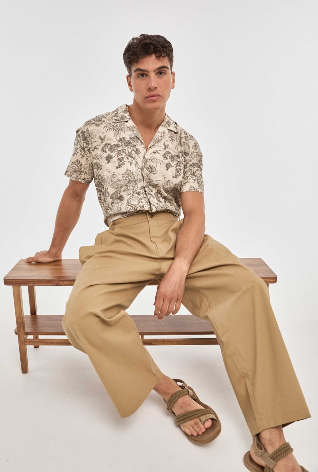 Camisa Masculina Estampada – 100% Algodão