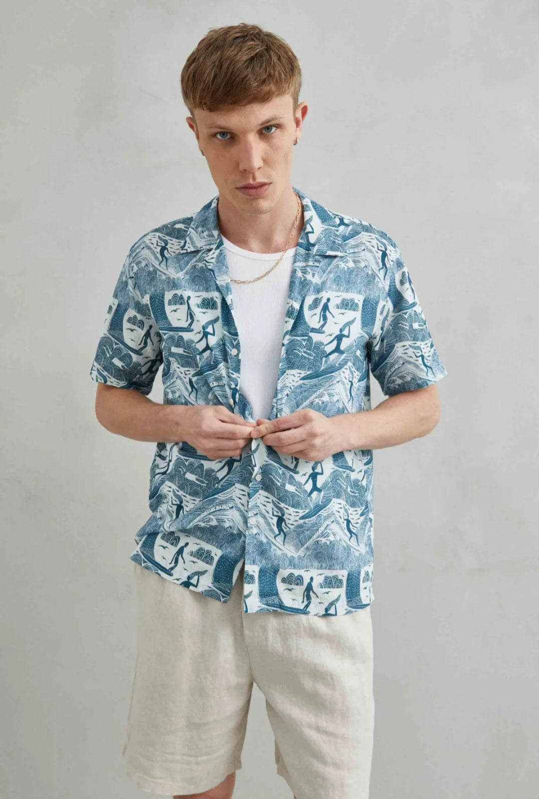 Camisa Estampado Praia - NOVA COLEÇÃO