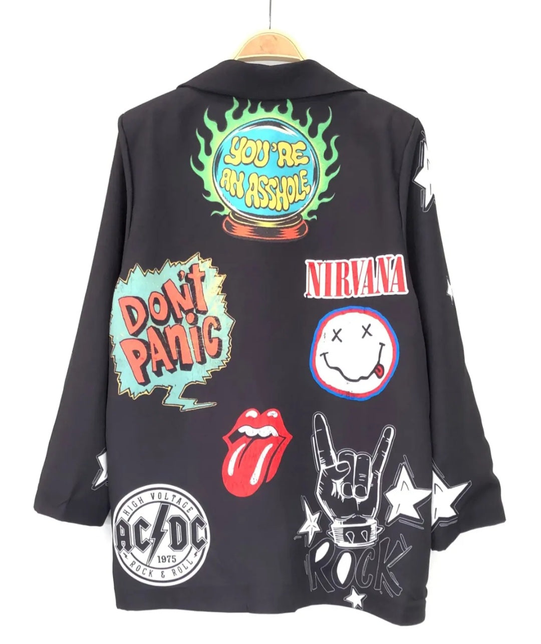 Blazer Estampados Pretos