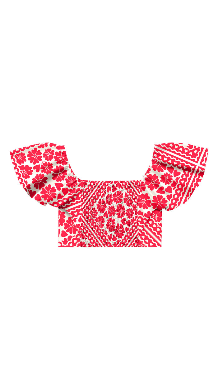 Blusa Estampado vermelho