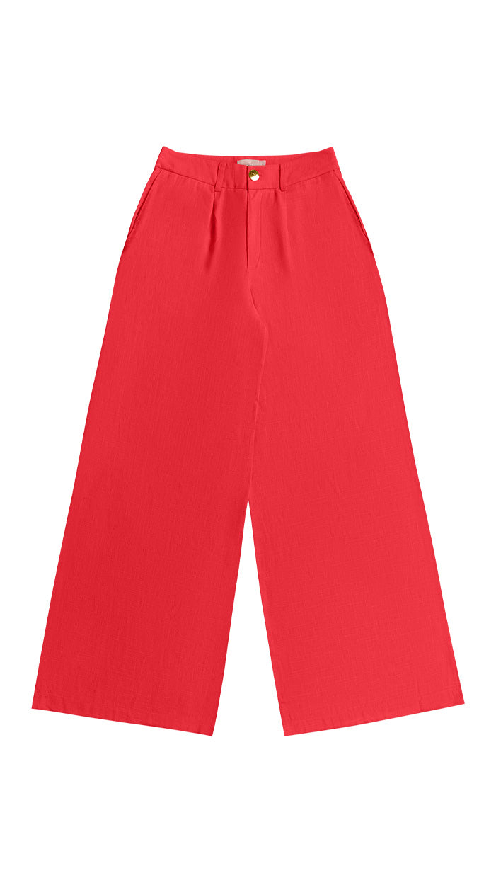 Calça Linho vermelha