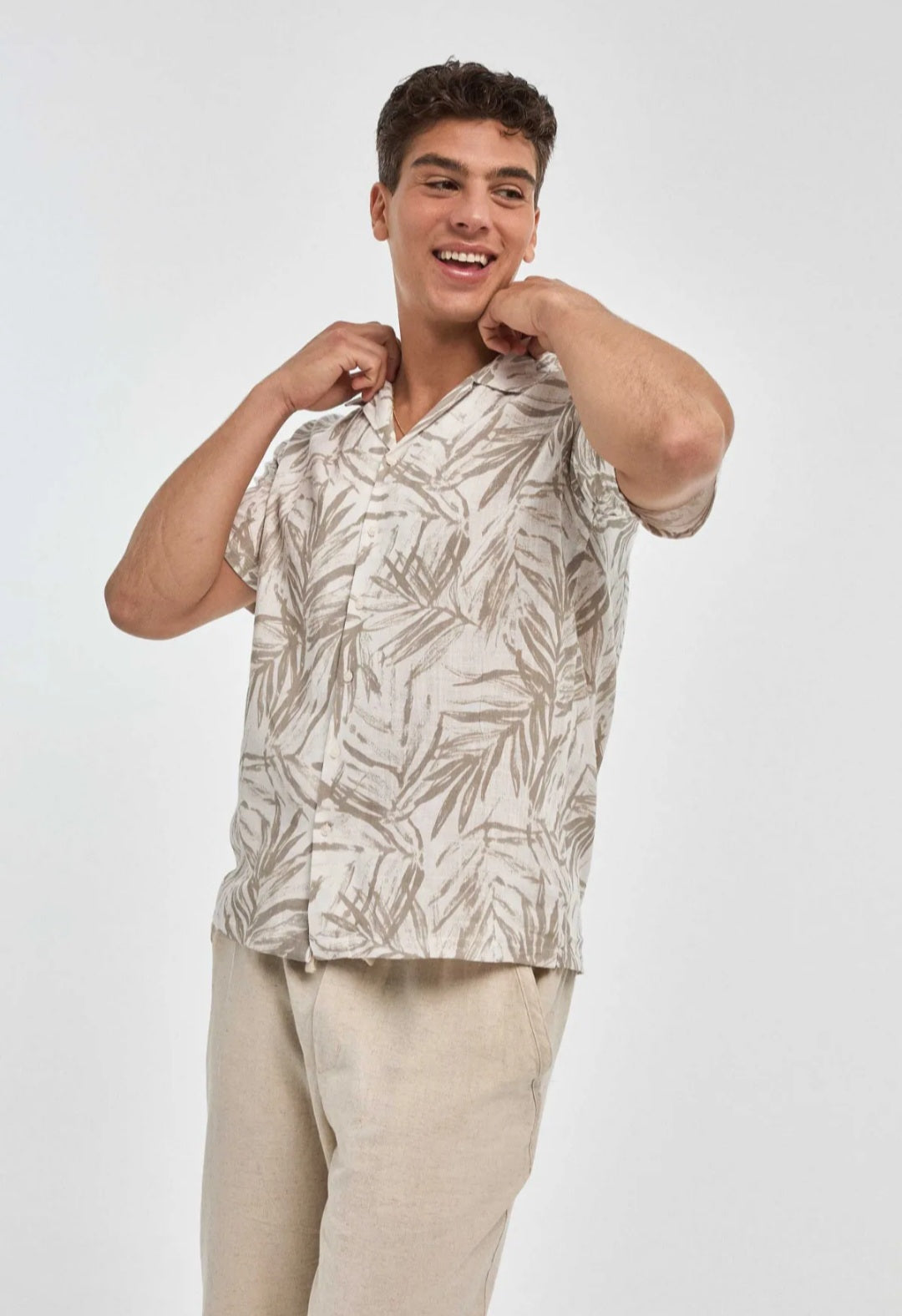 Camisa Estampado Bege