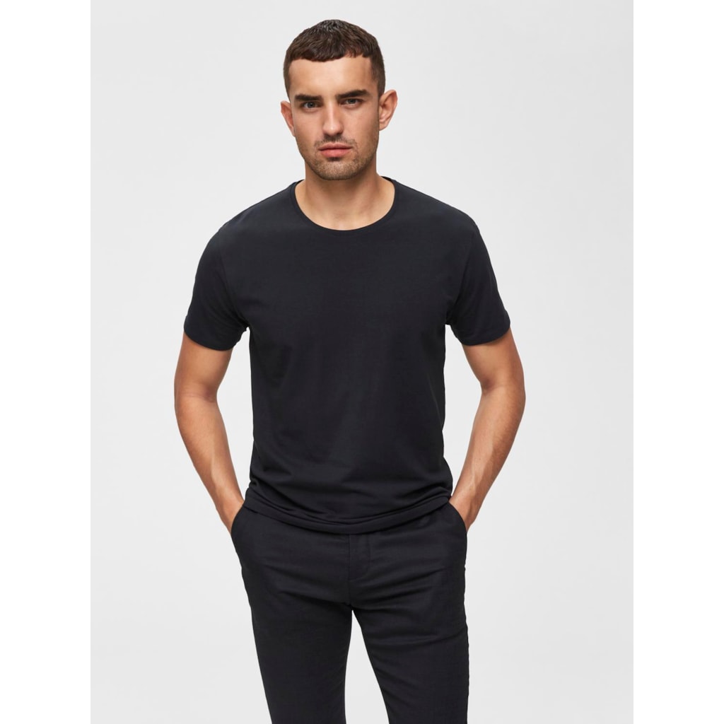 T-SHIRT COM GOLA REDONDA PIMA