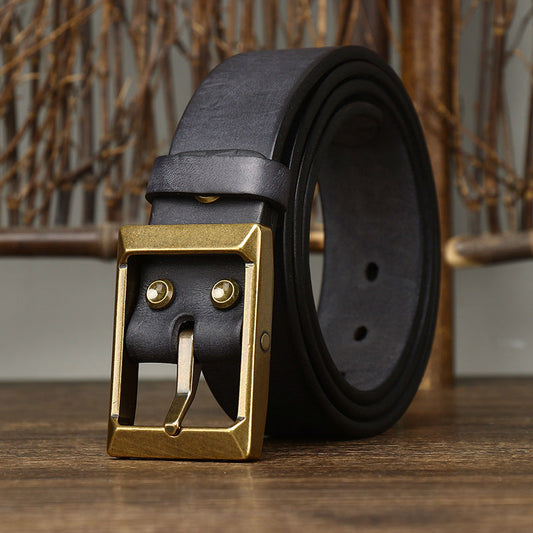 Cinto em Pele Genuína de Primeira Camada para Homem