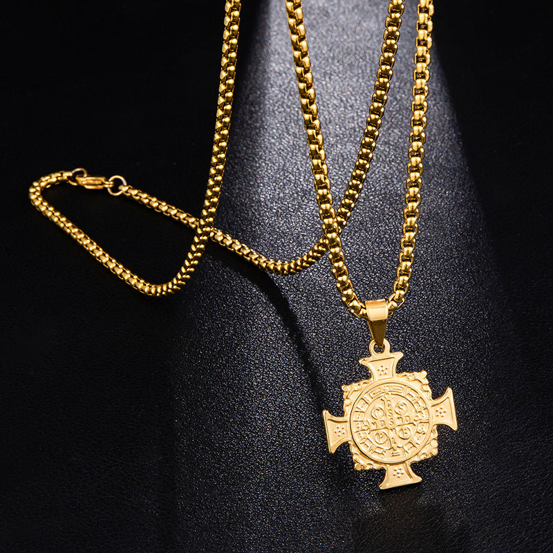 Colar São Bento em Aço Inoxidável