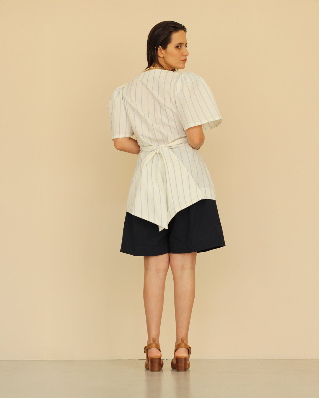 Blusa | Honey “stripes” cinto e manga extra large Adulto