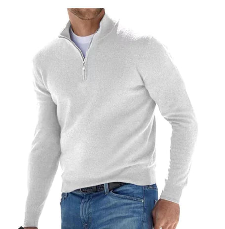 Basics Men's Cashmere Zip Sweater