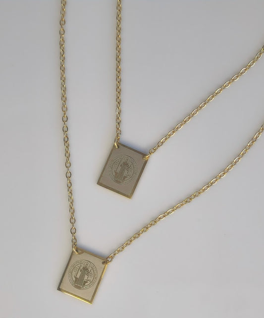 Escapulário São Bento Aço Inóxidavel