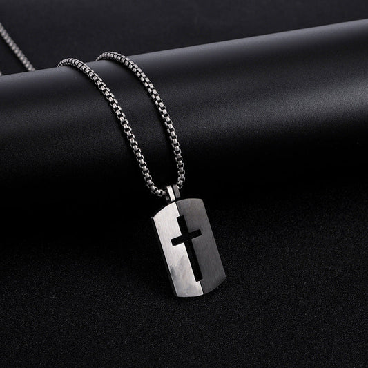 Colar Cruz em Aço Inoxidável