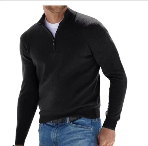 Basics Men's Cashmere Zip Sweater