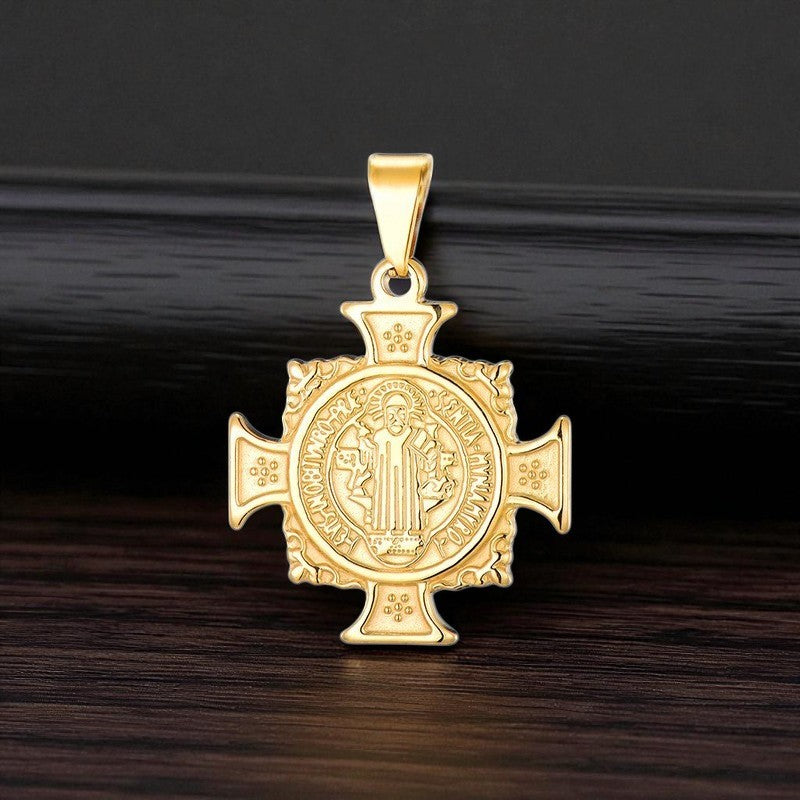 Colar São Bento em Aço Inoxidável