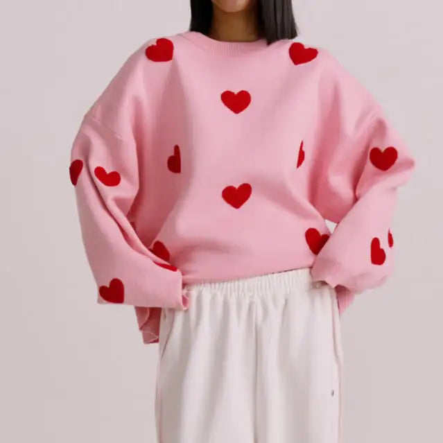Embroidered Oversized Love Sweater