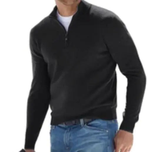 Basics Men's Cashmere Zip Sweater