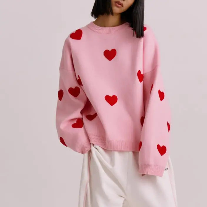 Embroidered Oversized Love Sweater