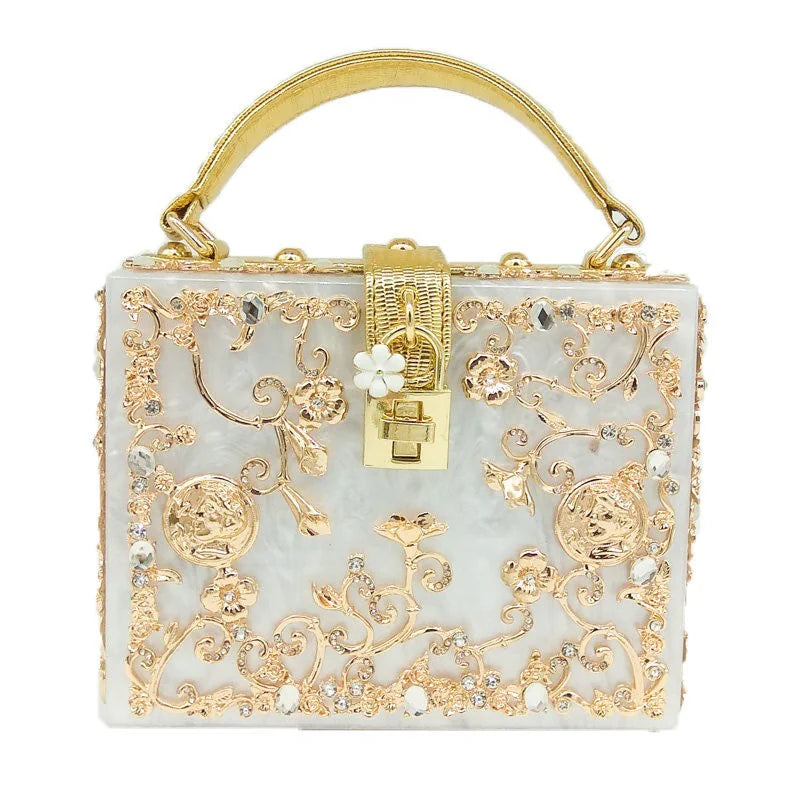 Elegant Pearl & Gold Evening Clutches – Wedding & Party Handbags