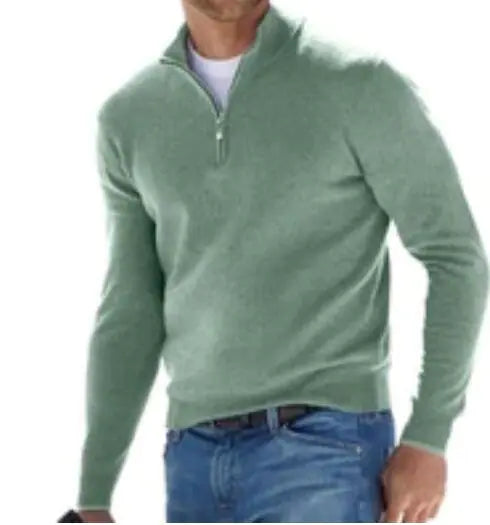 Basics Men's Cashmere Zip Sweater