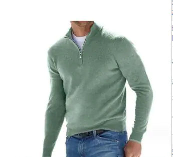 Basics Men's Cashmere Zip Sweater