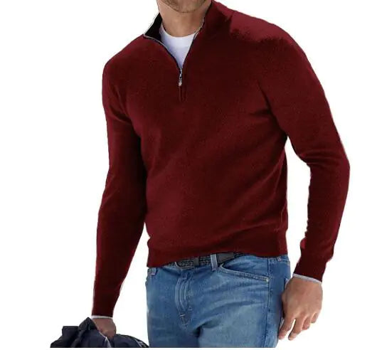 Basics Men's Cashmere Zip Sweater