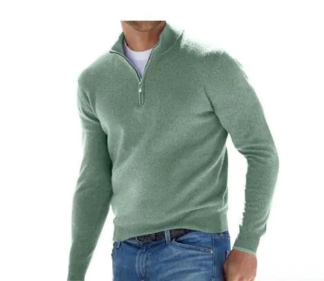 Basics Men's Cashmere Zip Sweater