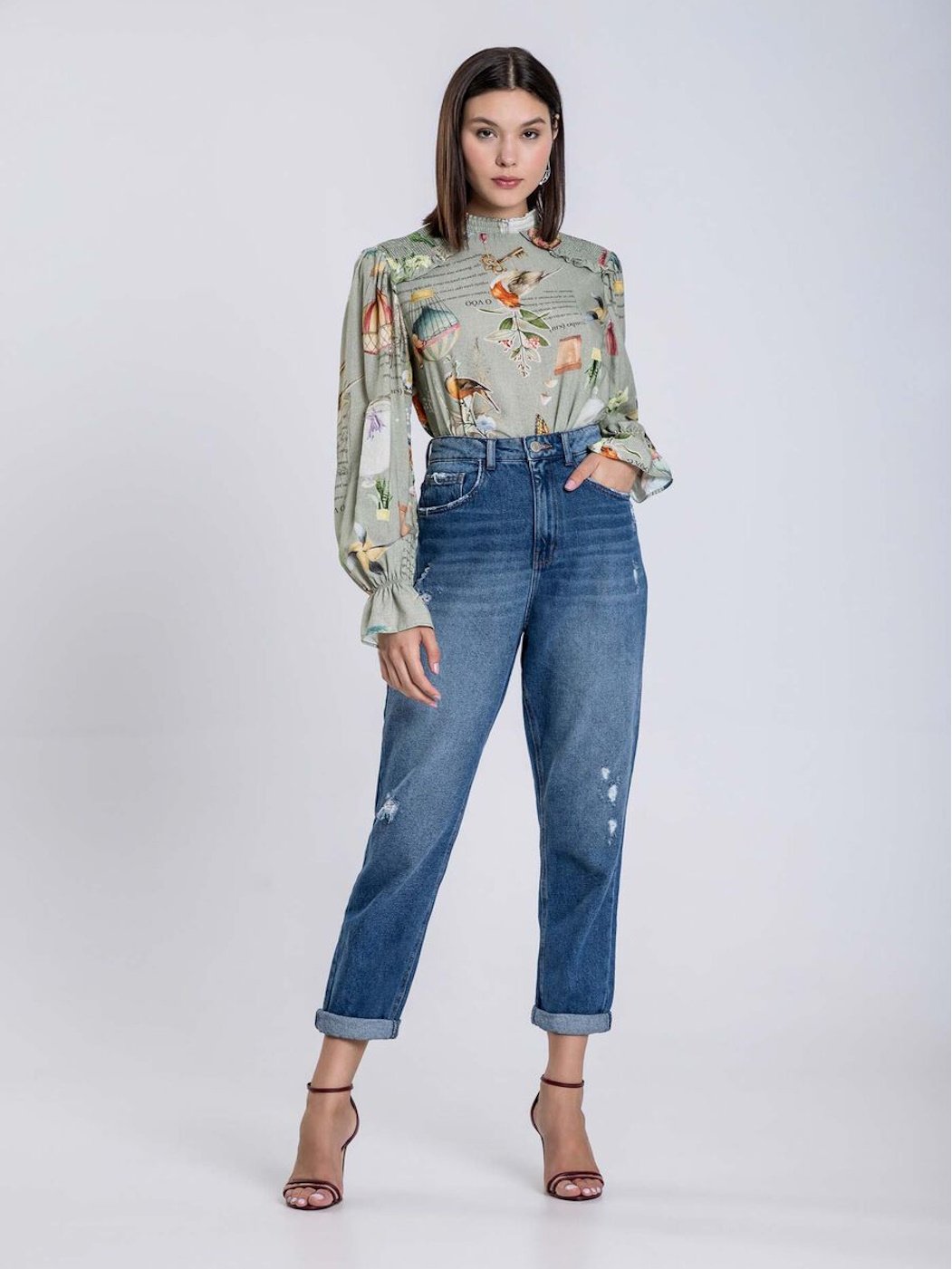 Blusa Manga Longa Estampada